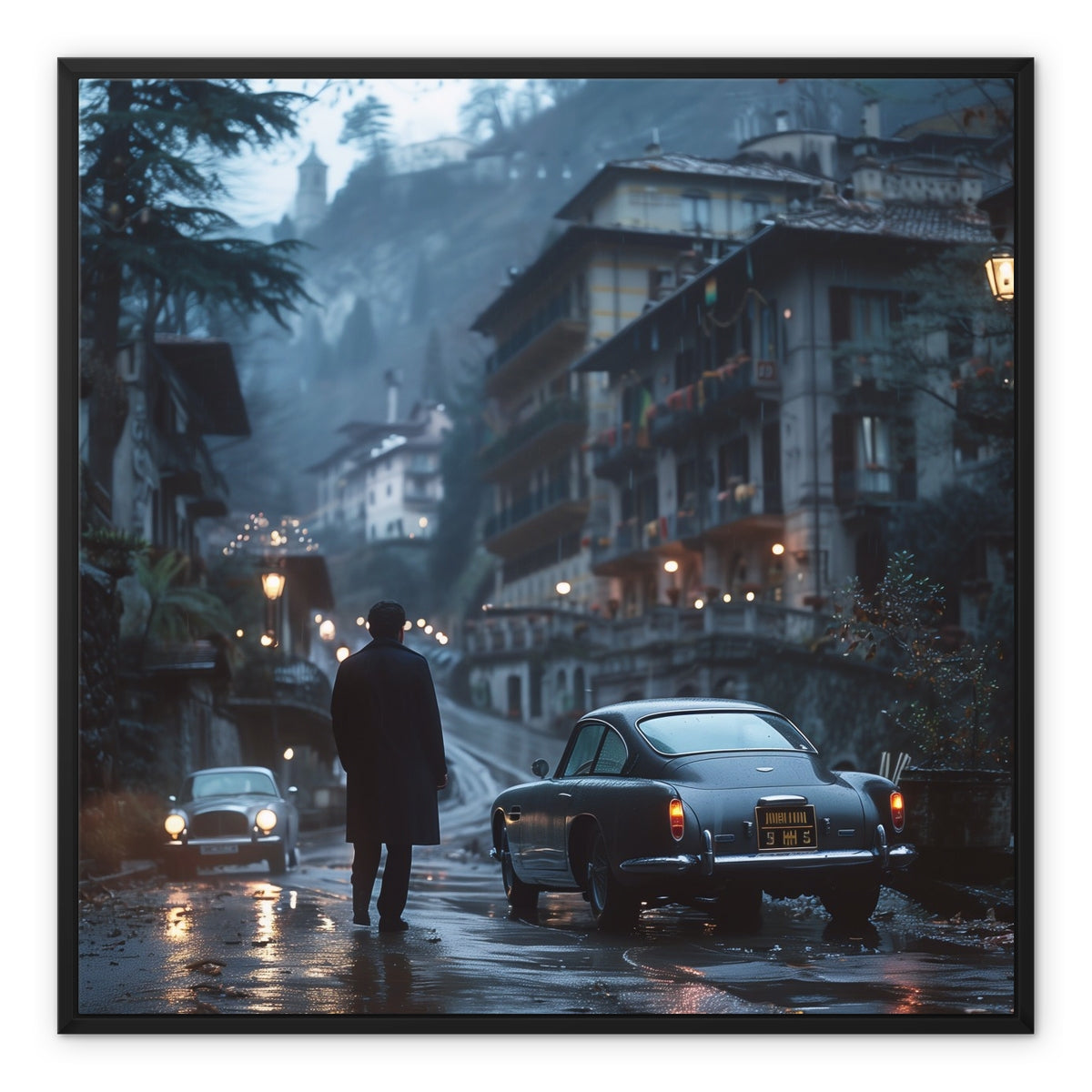 007 on the way Framed Canvas