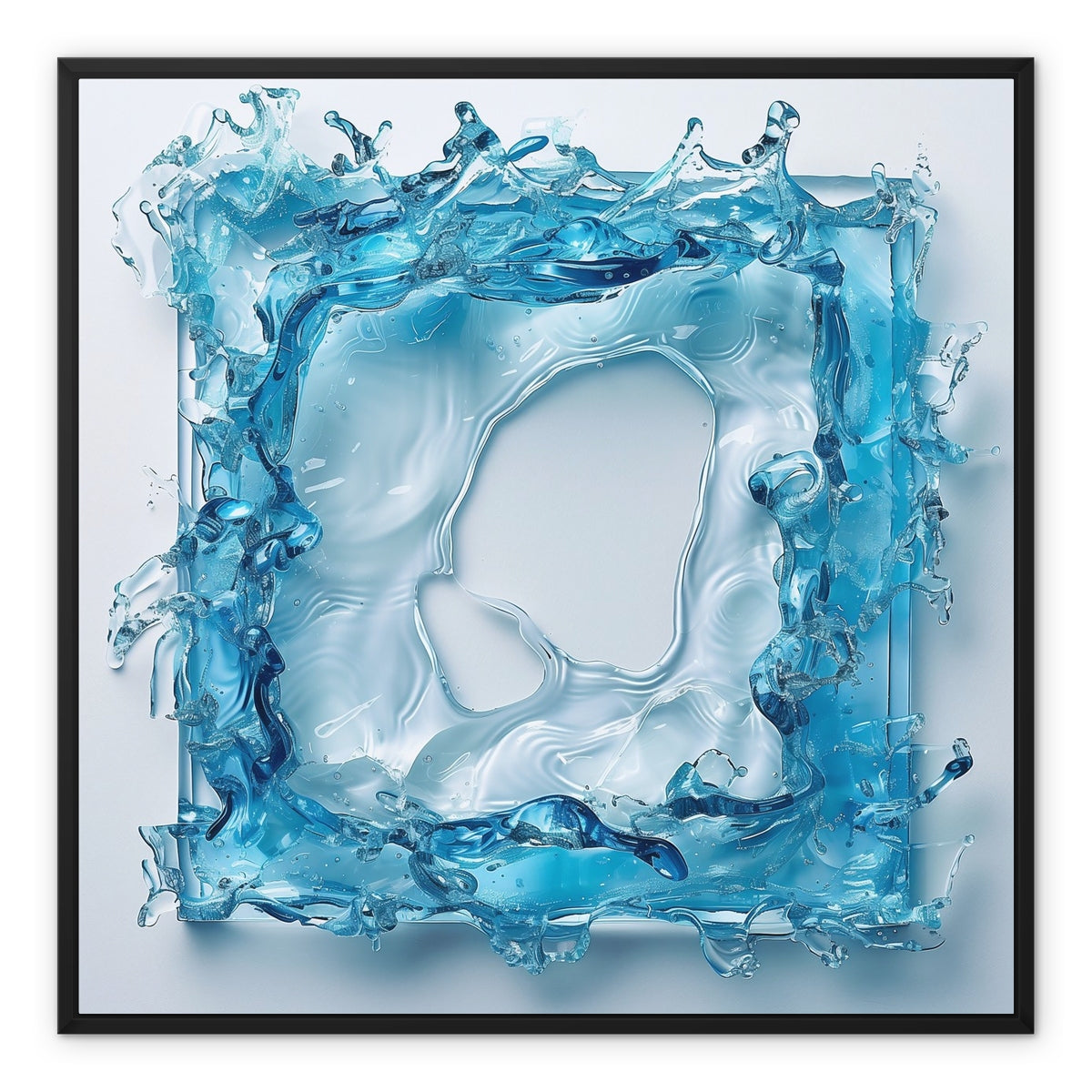 Square Splash Framed Canvas