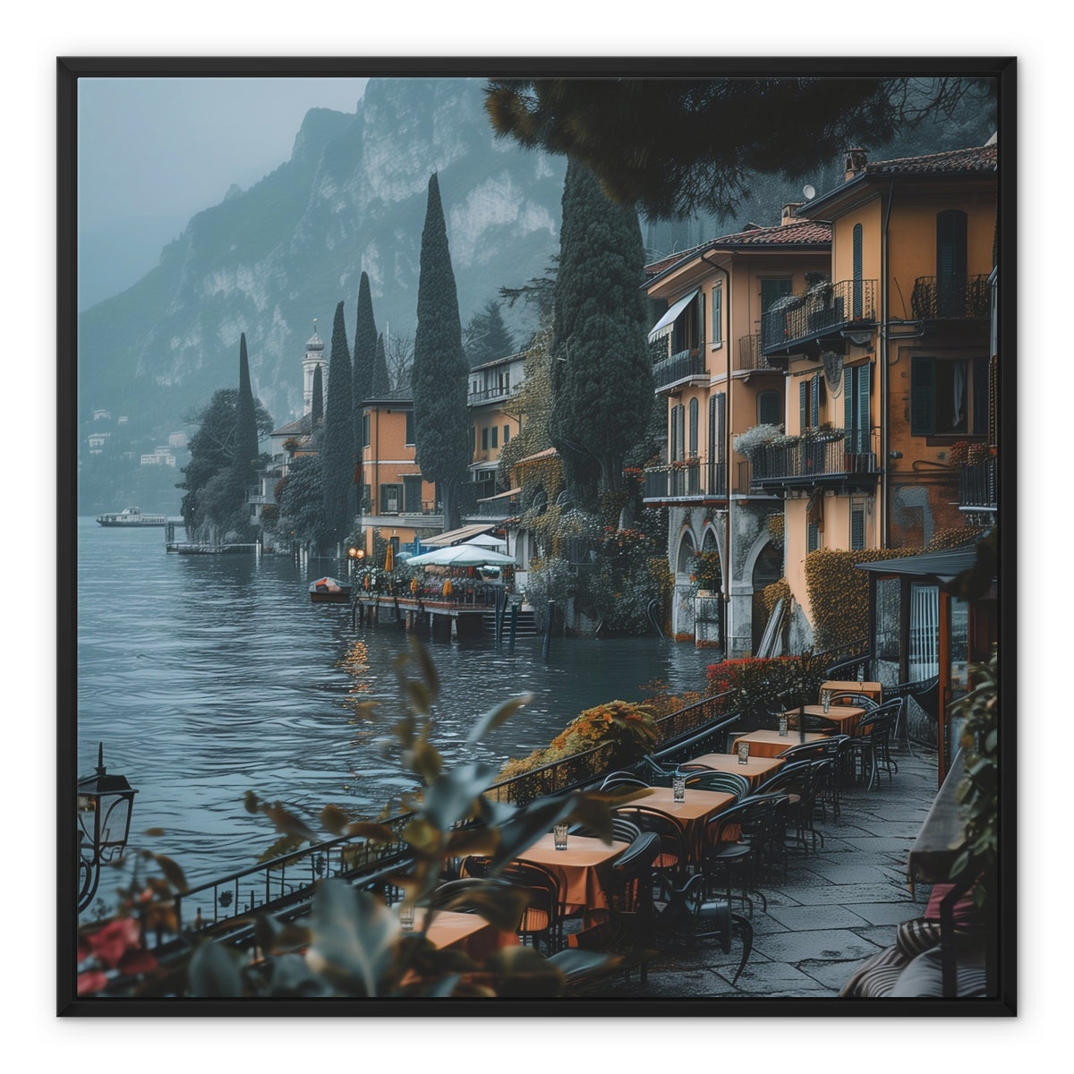 Somewhere in Italy Framed Canvas