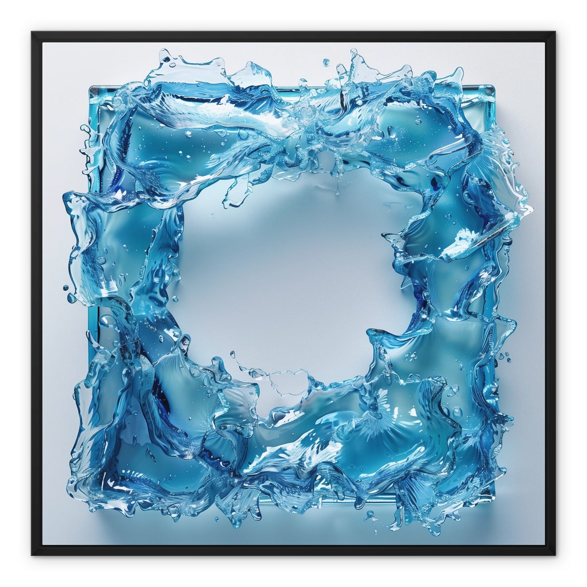 Blue Water Cube Framed Canvas