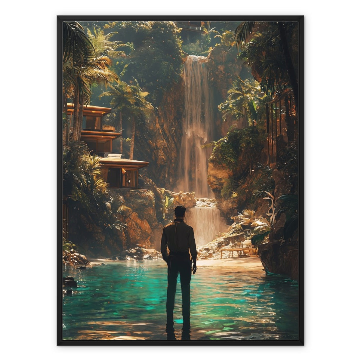 Arriving 007 Framed Canvas