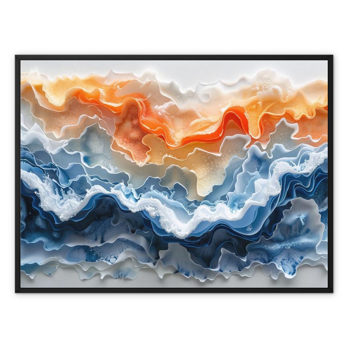 Surreal Ocean Framed Canvas